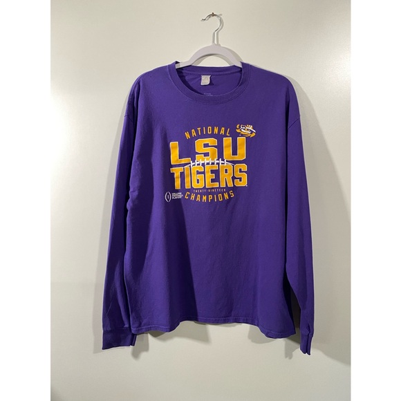 LSU Tigers 2019 Championship T-Shirt Size XL Cotton - Picture 1 of 4
